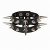 Punk Hip-Hop Rhinestone Bracelet Retro Western Wasteland Hottie Leather Snap Bracelet for Women Jewelry HUANZHI New
