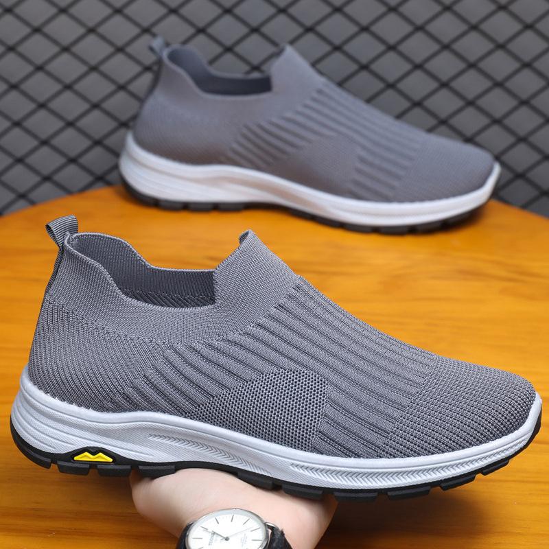 

Flying woven mesh breathable single shoes summer new soft-soled comfortable casual shoes one-pedal outdoor sports shoes 44