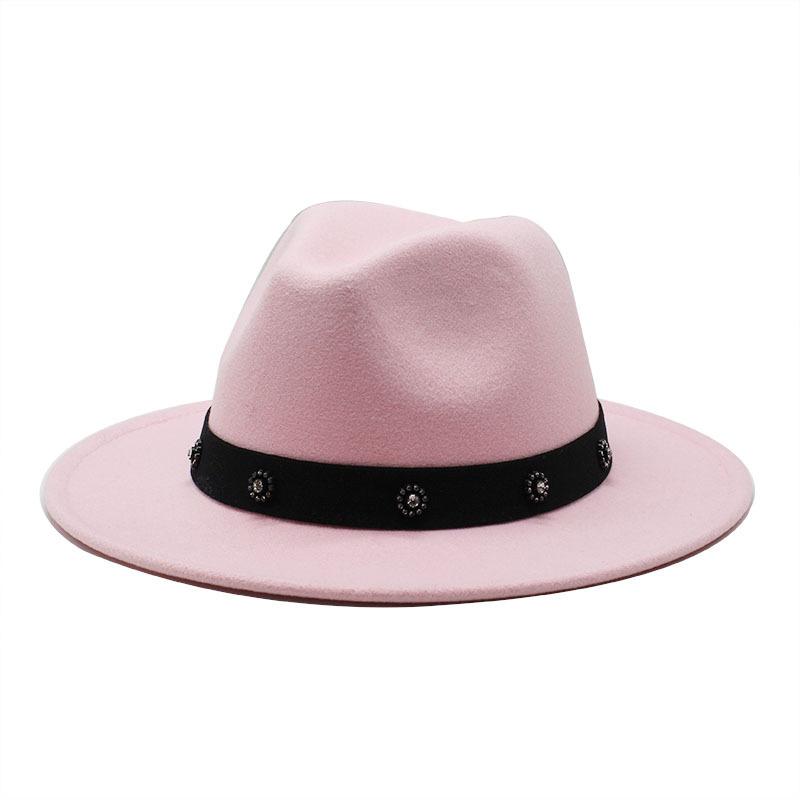 Top Hat British Classic Jazz Hat Wool Hat Big Eaves Hat Flat Edge Jazz Hat