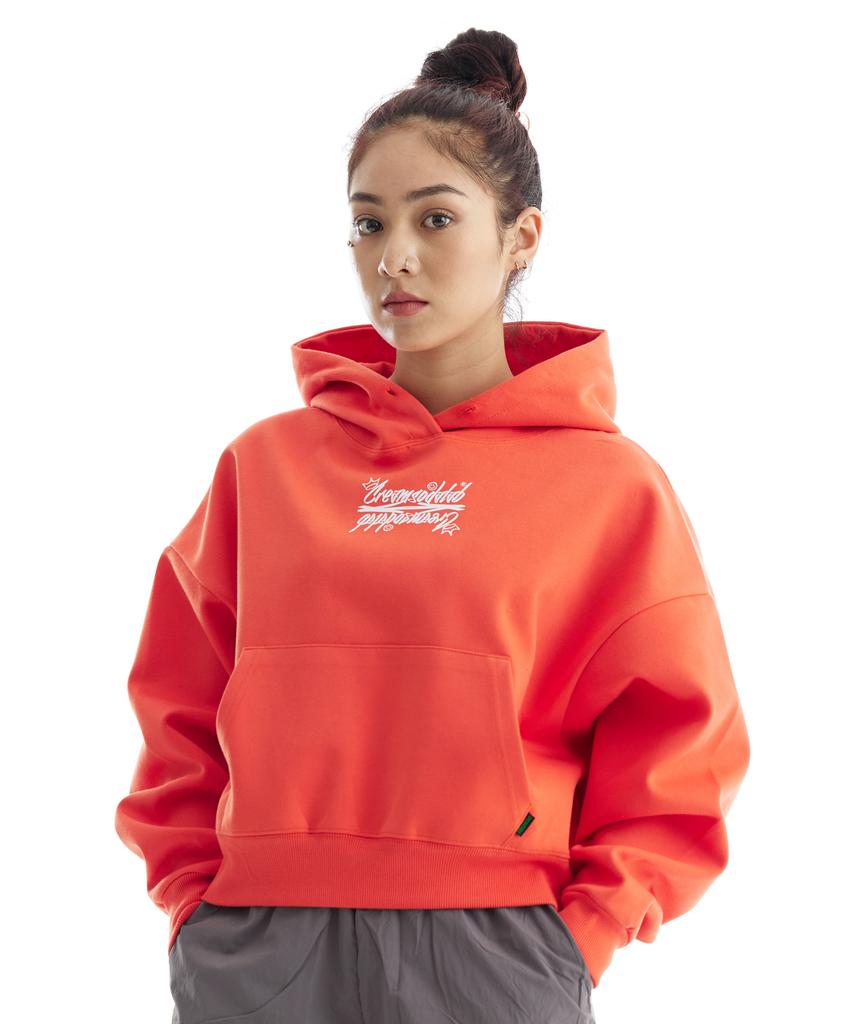 Crsd Lettering Crop Hoodie