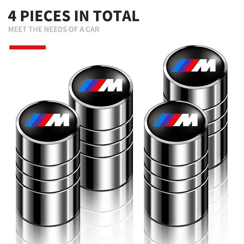 For BMW 1 W E82 4PCS Metal Car Wheel Tire Valve Air Stem Cap For BMW M M2 M4 E46 E90 E60 F30 F10 E39 E36 F20 G30 G20 E87 E92 E91 E30 X1 X3 X5