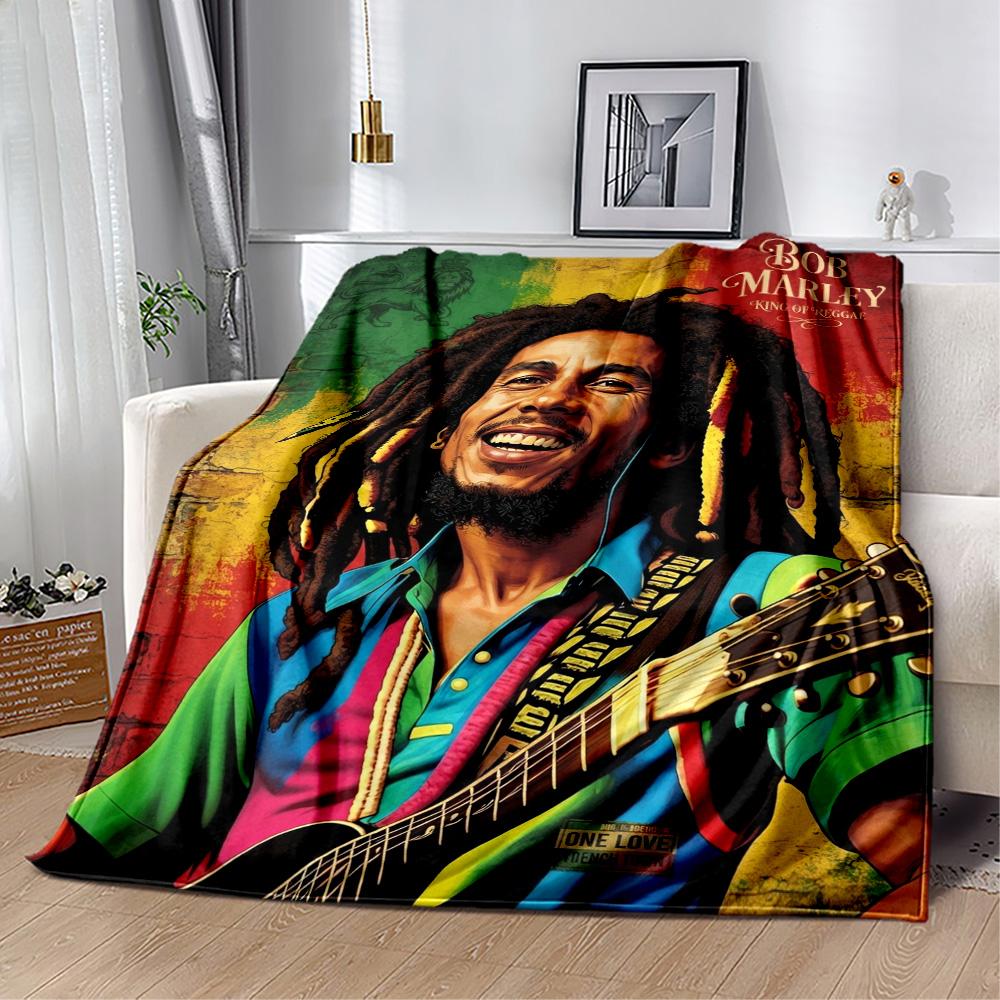 Bob Marley Reggae Blanket Ultrasoft Great For Sofa Picnics Seaside Allseason Use Digital Print Perfect Gift For Relatives And Friends