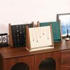 Wooden Slant Jewelry Display Stand Desktop Organizer Rings Necklaces Vintage Style