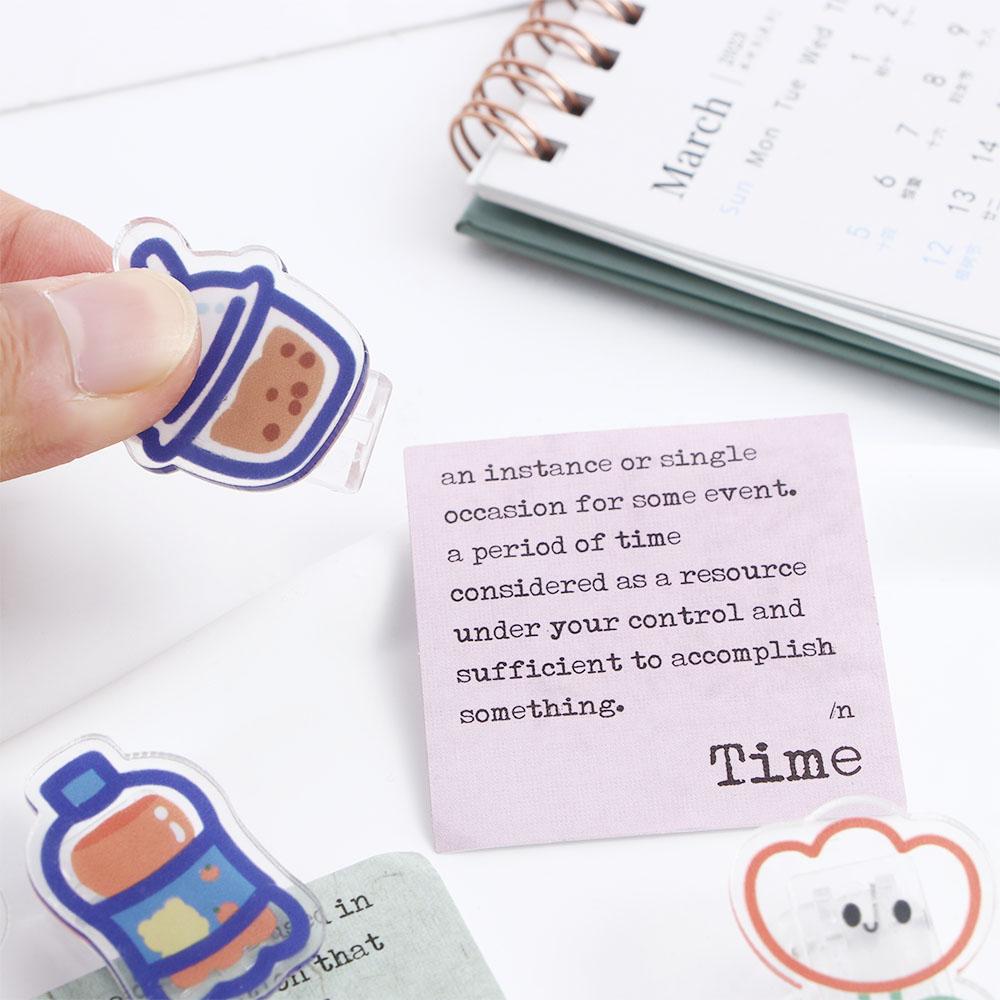 Cartoon Index Clamp Letter Clip Binder Clips Snacks Sealing Clip Transparent Clip Paper Clip