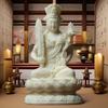 Chinese Buddha Statues Resin Statues, Wisdom and Blessings Zen Enthusiasts Home, Living Room, Office Feng Shui Character Statues