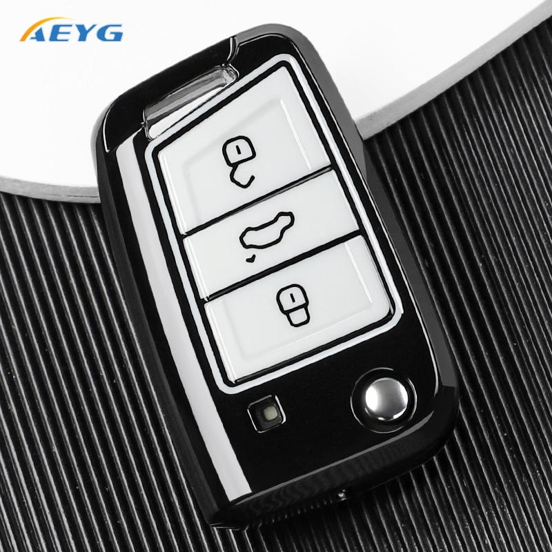 Tpu Car Smart Key Cover Case For Vw Volkswagen Golf 7 Alltrack Mk7 Tiguan Seat Ateca Leon Fr 2 Ibiza Skoda Octavia 3/4 Buttons