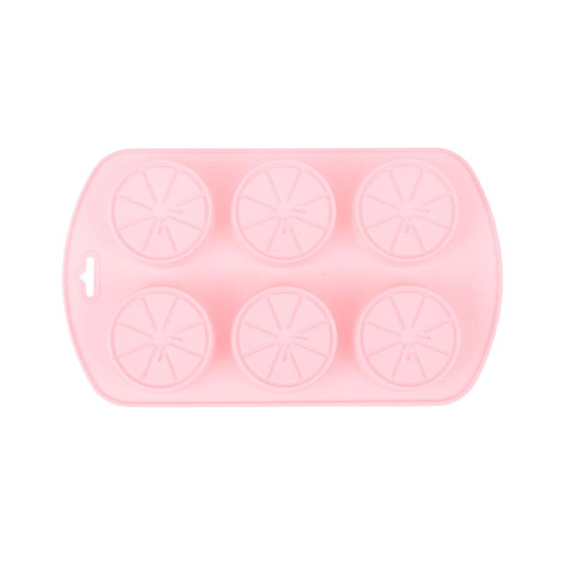 Silikonform in Fruchtform mit 6 Löchern, Silikonform in Zitronenform, DIY-Seifenform, Fondant-Schokoladenform, Kuchen-Pudding-Backform
