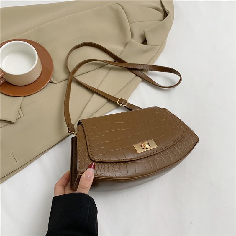 Stylish Pu Leather Saddle Bag For Women Casual Trendy Crossbody Shoulder Bag