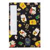 Goshuincho 16 X Cm Yuzen Washi Paper Hannari Black (stamp Book) 11.2 Maneki-neko (beckoning Cat)