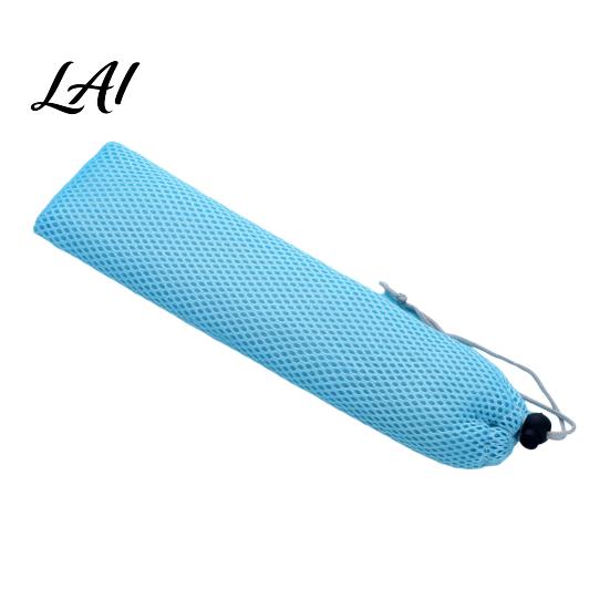 Reusable Straw Carrying Case Mesh Cutlery Drawstring Bag for Straws And Chopsticks Portable Breathable Polyester Lightweight Sleeve Camping