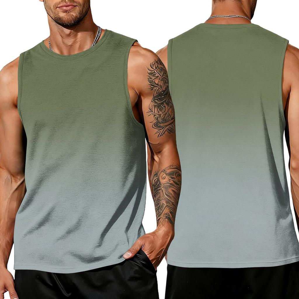 Men's Basic Sleeveless Tank Top Casual Muscle Shirt Lightweight Summer Workout Gym Vest