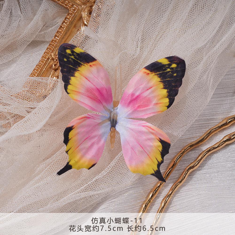 Simulated Butterfly Handmade DIY Wreath Hair Accessories Clothing Design Wedding Retro Chest Flower Photography Props Fake Butte