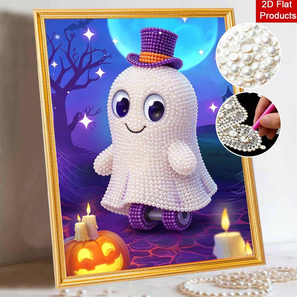 Halloween Pearl Painting Handmade Diy Art Pumpkin Pearl Home Decoration Painting