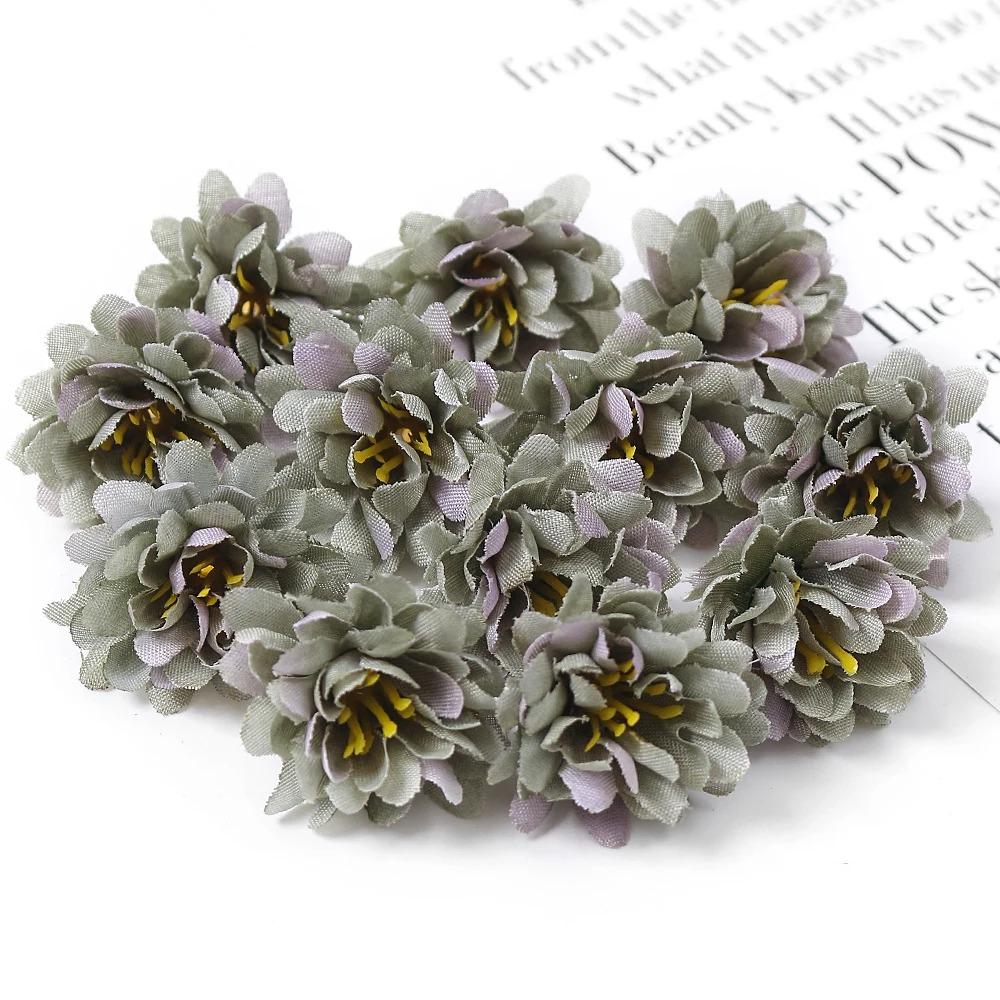 10/20/50 Pièces Roses Artificielles Mini Têtes de Fleurs en Soie Fleurs Simulées Décoration Maison Chambre Accessoires Couronne DIY Décoration Mariage