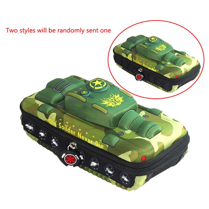 Tank Creative Boys And Girls Simple Pencil Bag Eva Pen Bag Multi-Function Large Capacity Cool 3D Pencil Case