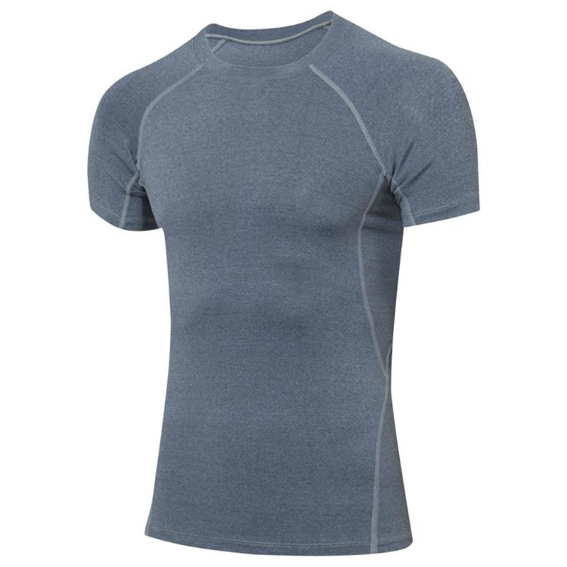 IELGY Fitness Quick-drying Running Stretch Multi-color Optional Black Tight Training Short-sleeved T-shirt Men