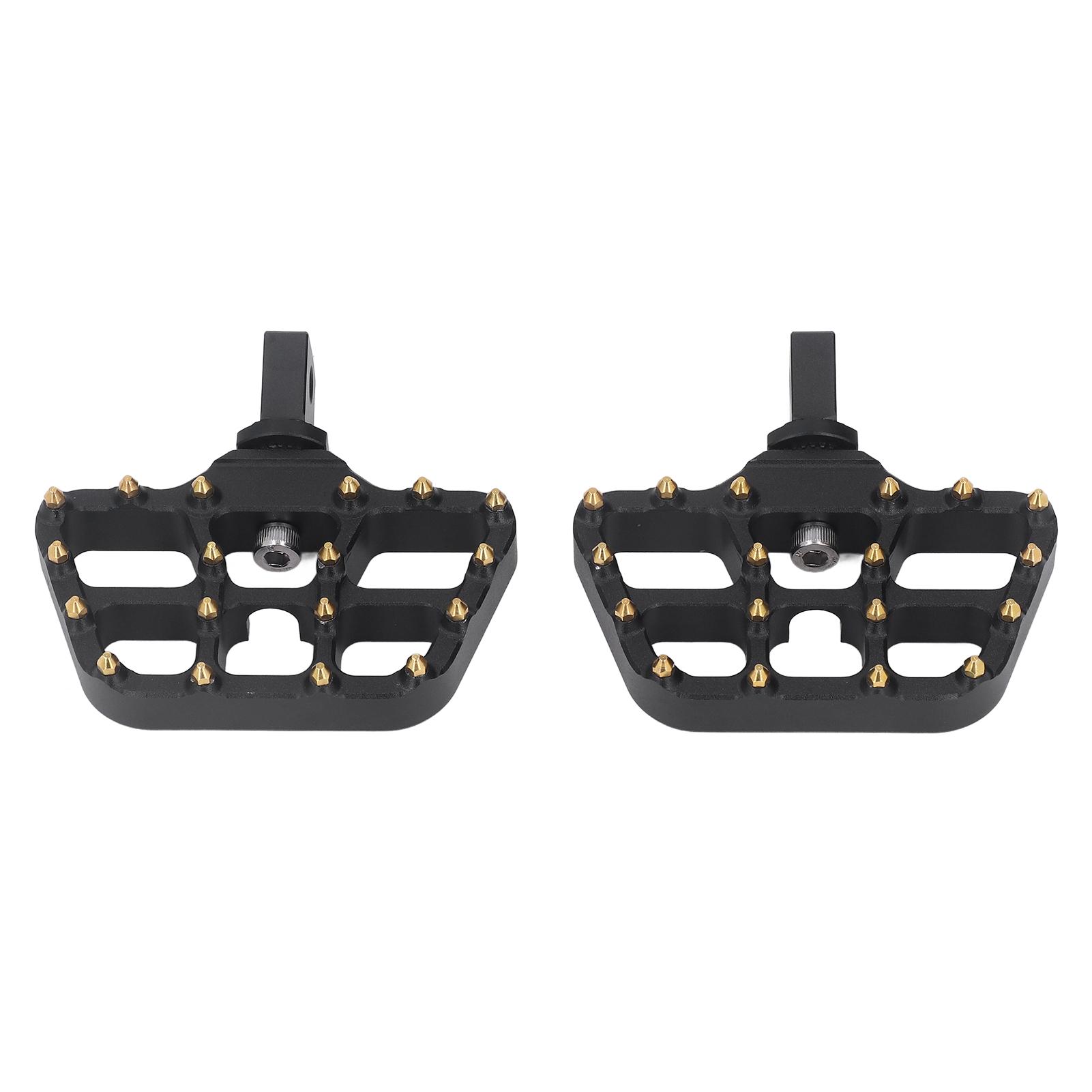 Motorcycle Front Wide Foot Pegs CNC Aluminum Footrests with Nonslip Stainless Steel Teeth for R18 2020‑2022 Gold золотой
