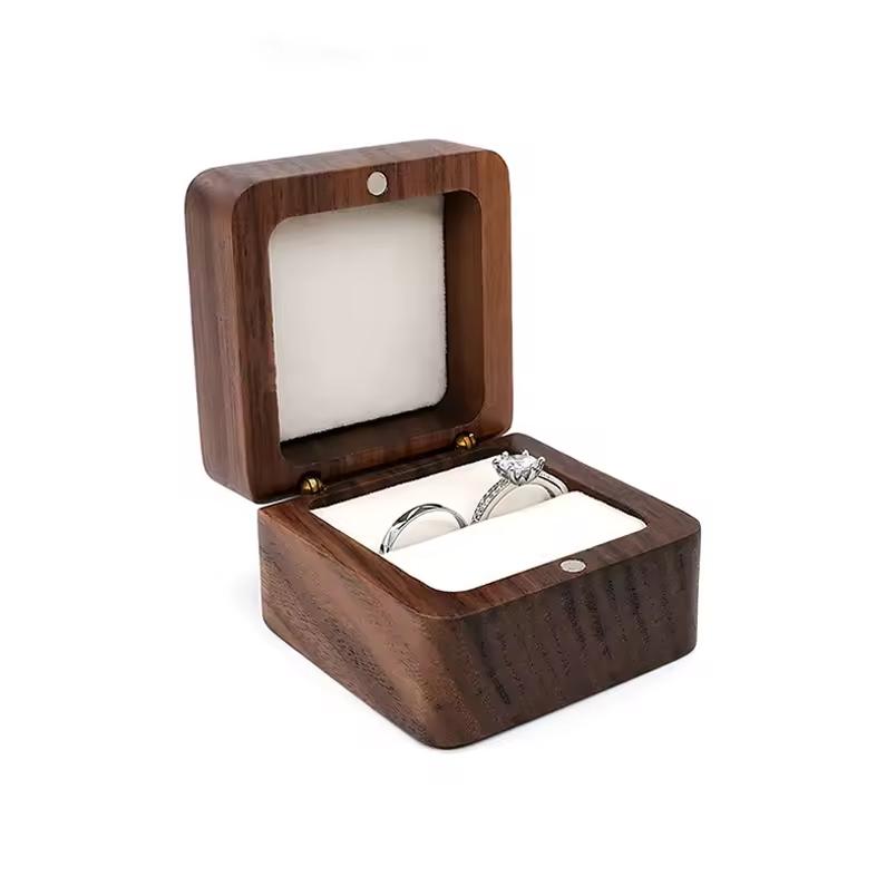 Wood Jewelry Box Storage Box Quality Flannelette High-grade Exquisite High-end Jewelry Accessories Box