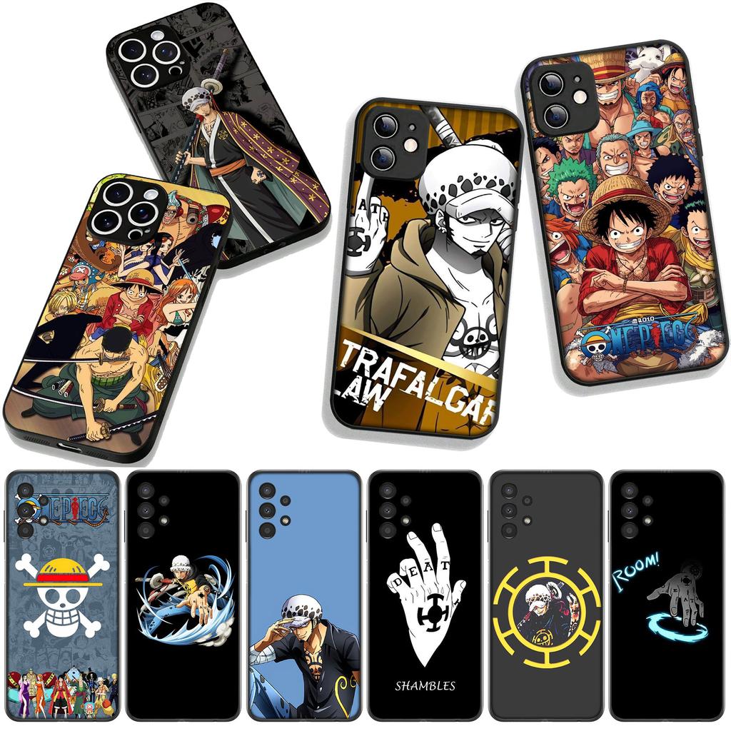 Luffy Trafalgar Water Law One Pieces for Samsung Galaxy A36 A17 A26 A07 A35 A54 A53 A13 A33 A34 S8 S9 S20 S21 FE S10 Plus Case