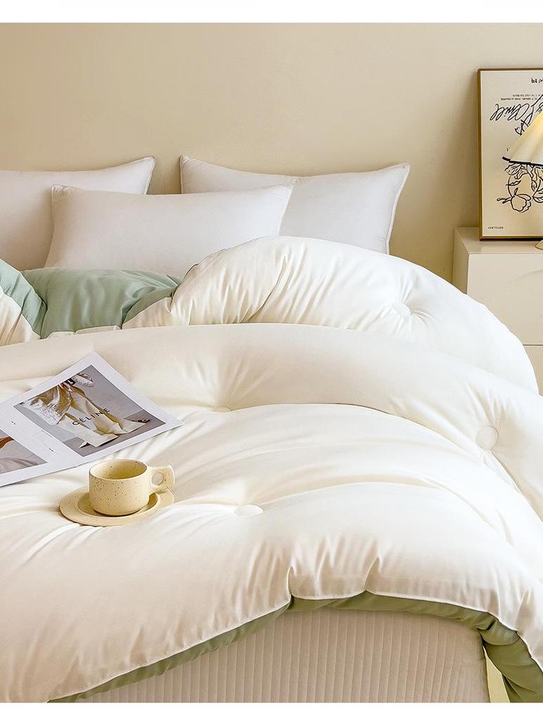 Thickened Warm Quilt Comforter - Soft, Skin-Friendly, All-Season Bedding for Student Dorms