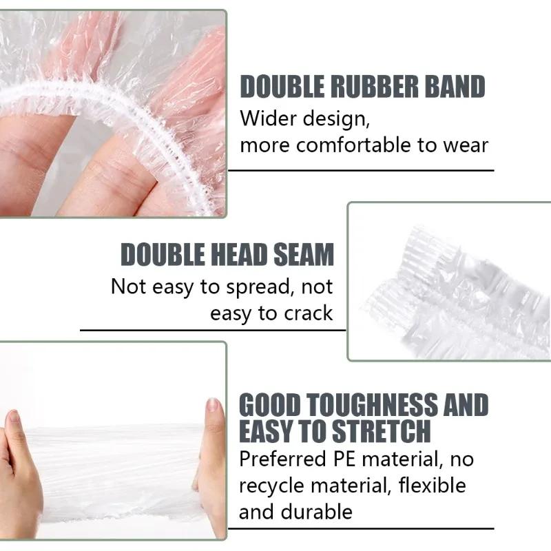 Shower Cap Sauna Disposable Transparent Bonnets Silk Bonnet Beauty Satin Hat Hair Night Hairstyles Sleep Personal Care Bath Home