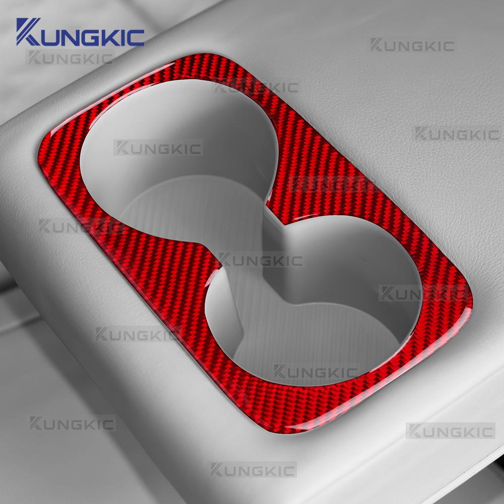 Real Soft Carbon Fiber Sticker For Kia Sportage NQ5 2025 2025 2025 2025 LHD RHD Car Rear Drain Cup Interior Trim Accessories