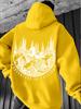 Attractive Kids Hip Hop Sports Hooded Sweatshirt, vivid mountain tree print, comfortable loose silhouette for boys girls casual sports.