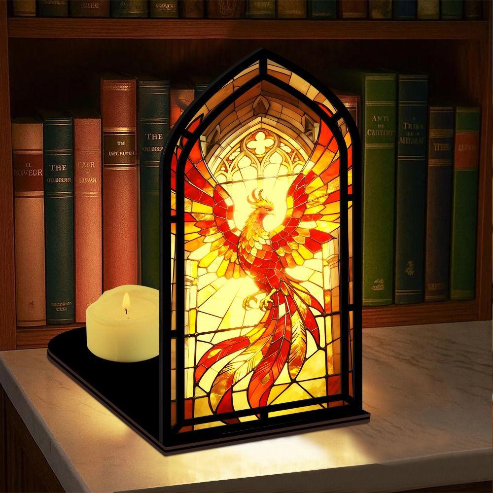Gothic Arch Design Book Nook Acrylic Tabletop Holder Light-transmitting Table Setting  Living Room