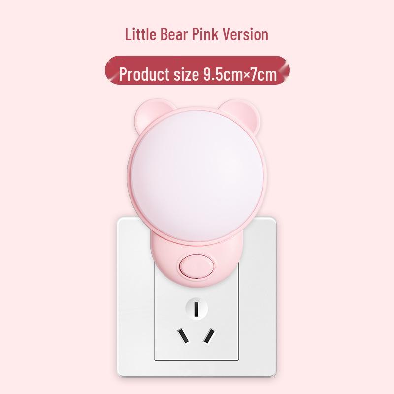 Plug-in LED Night Light: Soft, Energy-Saving, Eye-Friendly Bedside Lamp for Children and Baby Feeding.