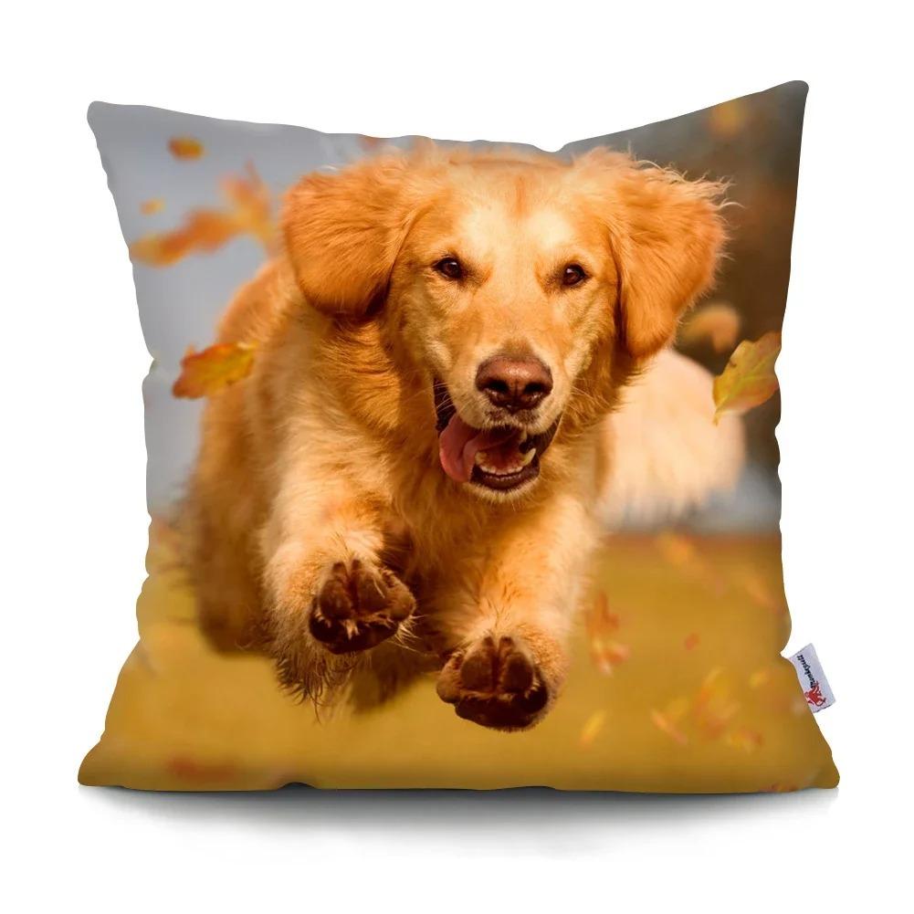 Home Decor Cute Dogs Prints: A Variety of Dog Designs Pattern Cushion Cover Suitable for Sofa Bedroom Car Pillow Cover