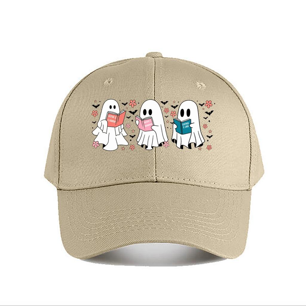 Cute Cartoon Ghost Reading Book Home Decor Poster Baseball Cap Fashion Unisex Sunhat Womens Outdoor Sports
