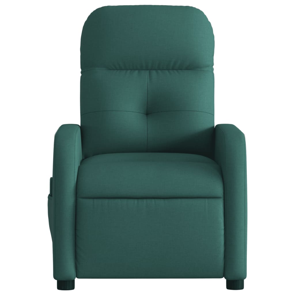 Massage Relax Chair Dark Green Fabric