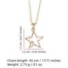 Star Shape Pendant Necklace for Women Fashion Golden Stainless Steel Clavicle Chain Wedding Party Daily Wear Jewelry Accessories