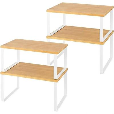 Étagère de Rangement et Étagère Multifonctionnelles en Bambou pour Usage Domestique