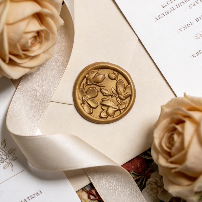 Wax Seal Stamp Kit: Embossed Stamp, Sealing Wax, Stickers for Envelopes, Postcards, Love Letters, and Gifts