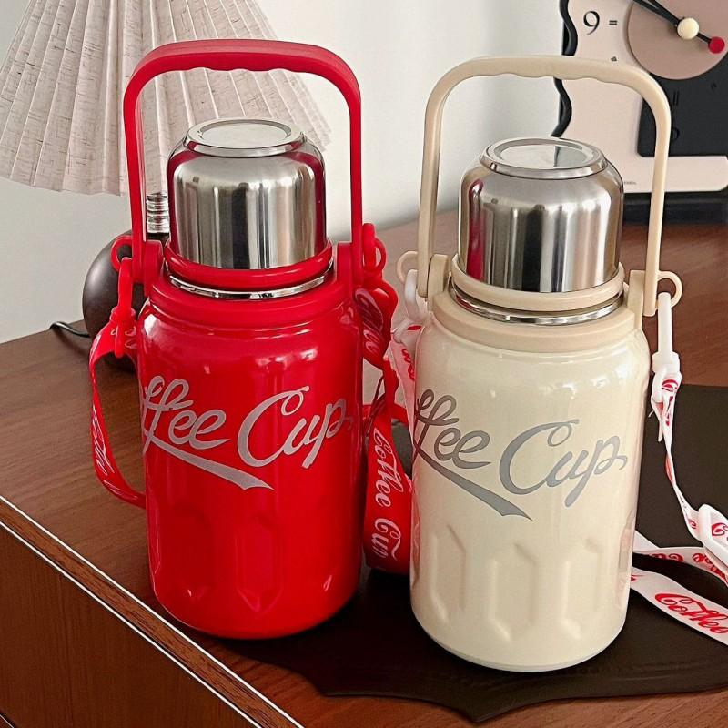 Stainless Steel Vacuum Insulated Water Bottle 500ml 350ml 600ml 800ml 1000ml Double Wall Leakproof Travel Cup Men Women