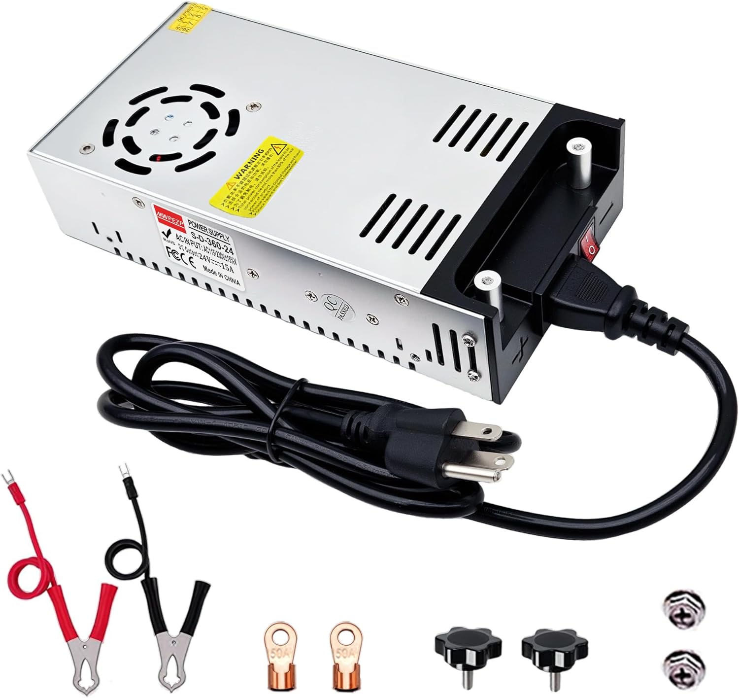 

AC to DC Converter 12V 600W Power Supply, 110V/120V/220V Universal SMPS for CCTV, RV, Pump, LED Strip, LCD Monitor