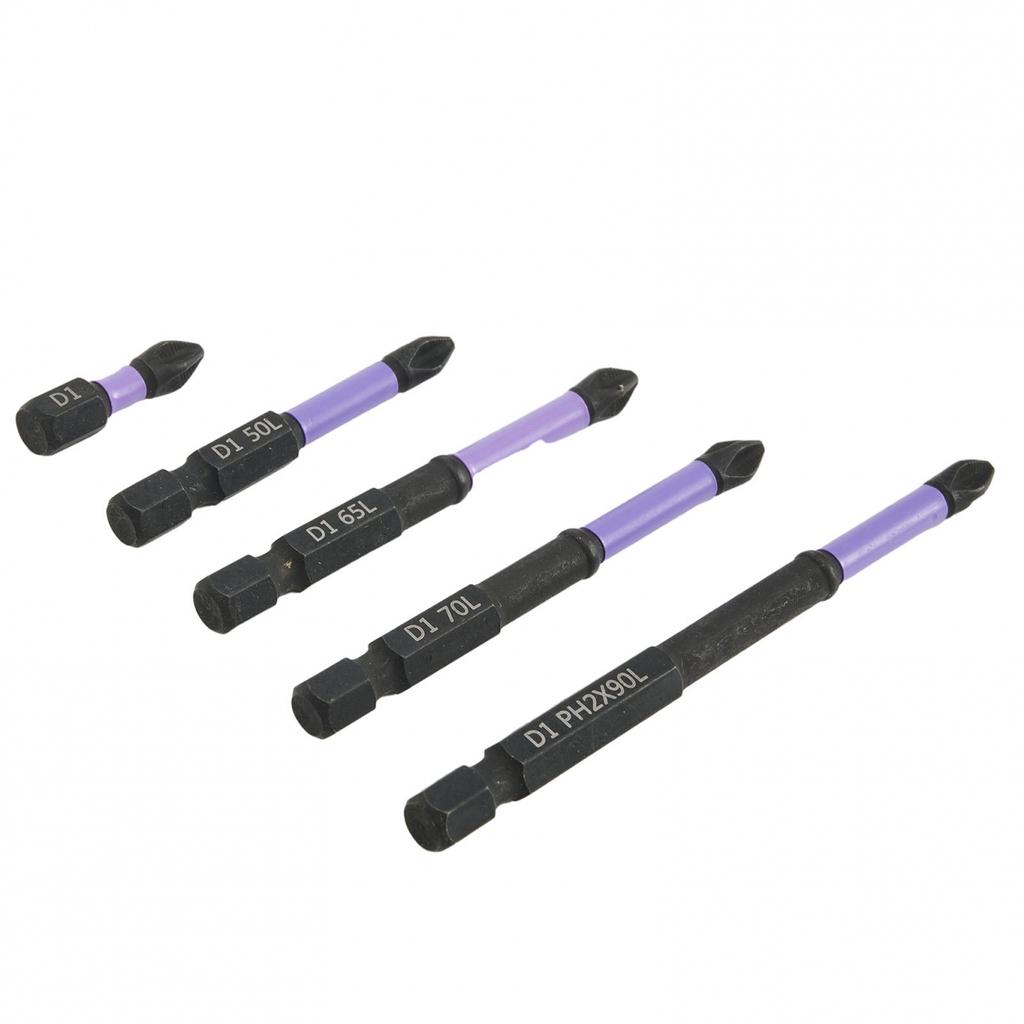 Advanced Magnetic Drill Bit 5PCS PH2 Nonslip Batch Head25/50/65/70/90mm Size