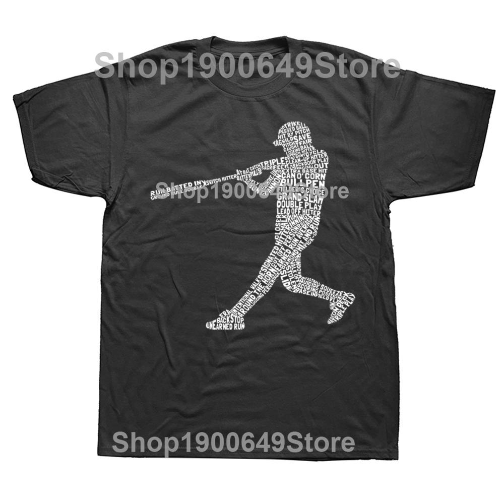 Funny Baseball Softball Player Sports T Shirt Tee Tops Round Neck ShortSleeve Fashion Tshirt Clothing Casual Basic Tshirts