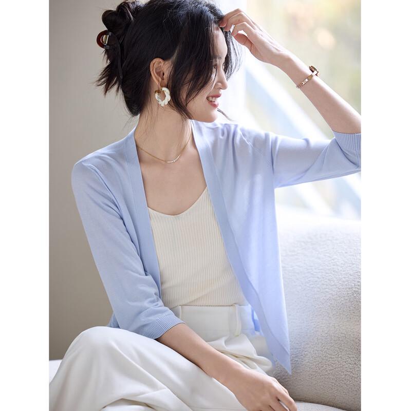 Srcr Women's Silk Blend Short Knit Cardigan