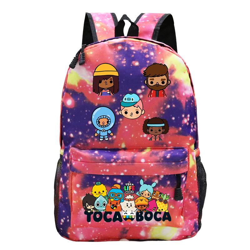 Toka Life World Printed Travel Bag 2023 Cross-border New Casual Backpack