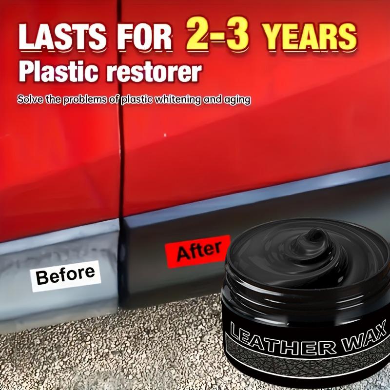 Multipurpose Automotive Plastic Repair Wax - Interior and Exterior Scratch Repair Polish with Long-Lasting Protection (2-3 Years