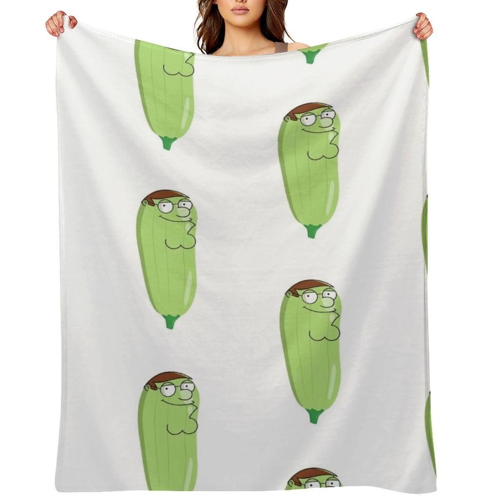 Peter Zucchini Throw Blanket Moving Bed Hairy Flannel Fabric Blankets