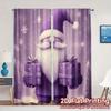 2pcs,Curtains Cute Gnome Christmas Gift Snow Modern Curtains Versatile 100% Polyester Curtains All Seasons for Bedroom, Living