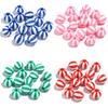 10-20Pcs/Lot 12/16/20mm Acrylic Striped Beads Round Large Hole Beads Loose Spacer Beads For Jewelry Making DIY Accessories