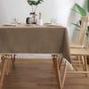 Moderne Uni Rechteckig Rund Tischdecke Mit Spitze Wasserdichte Tischdecke Abdeckung Party Heim Tischdekoration