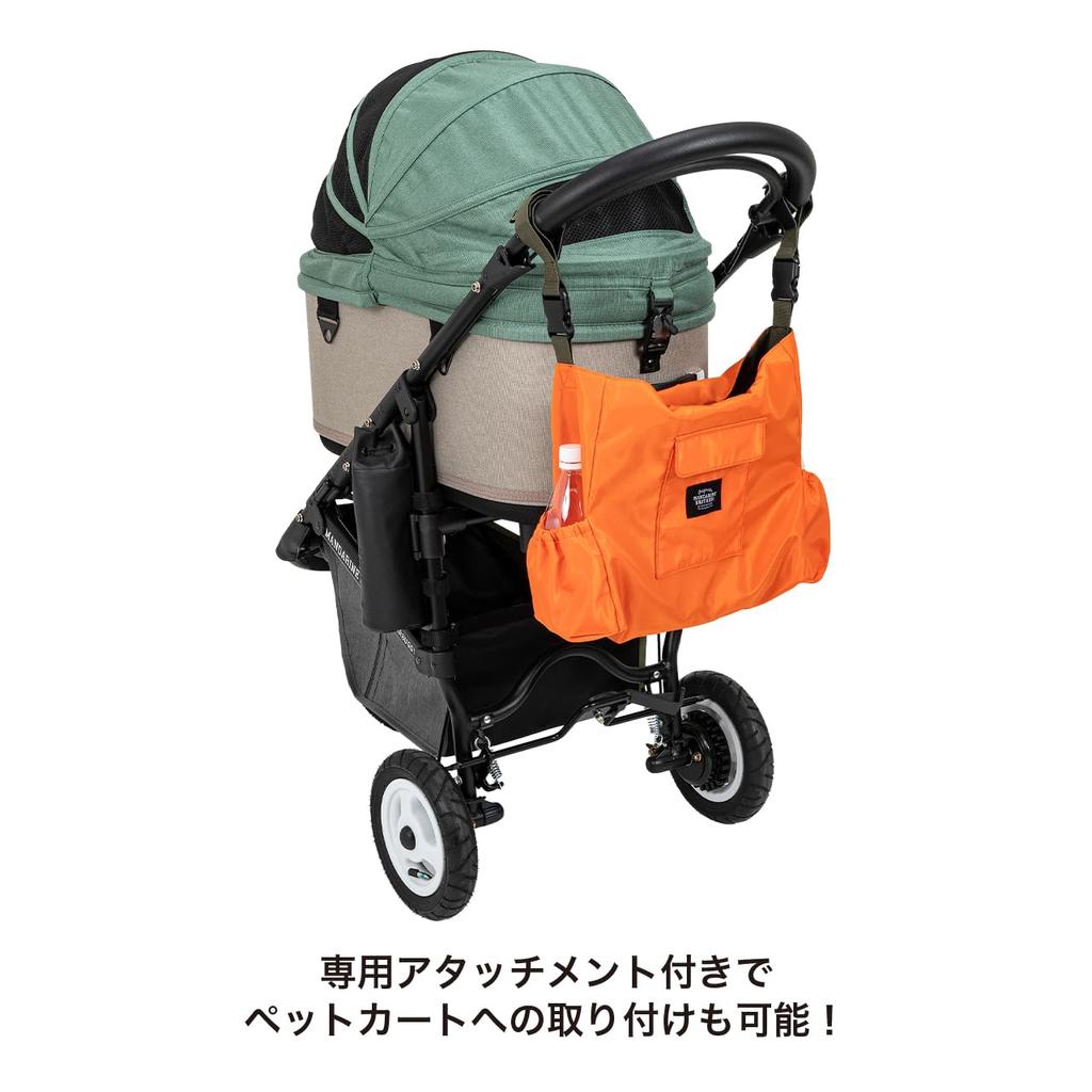MANDARINE BROTHERS REVERSIBLE 3WAY TOTE Walking Bag Cart Bag Organizer Bag (BEIGE)