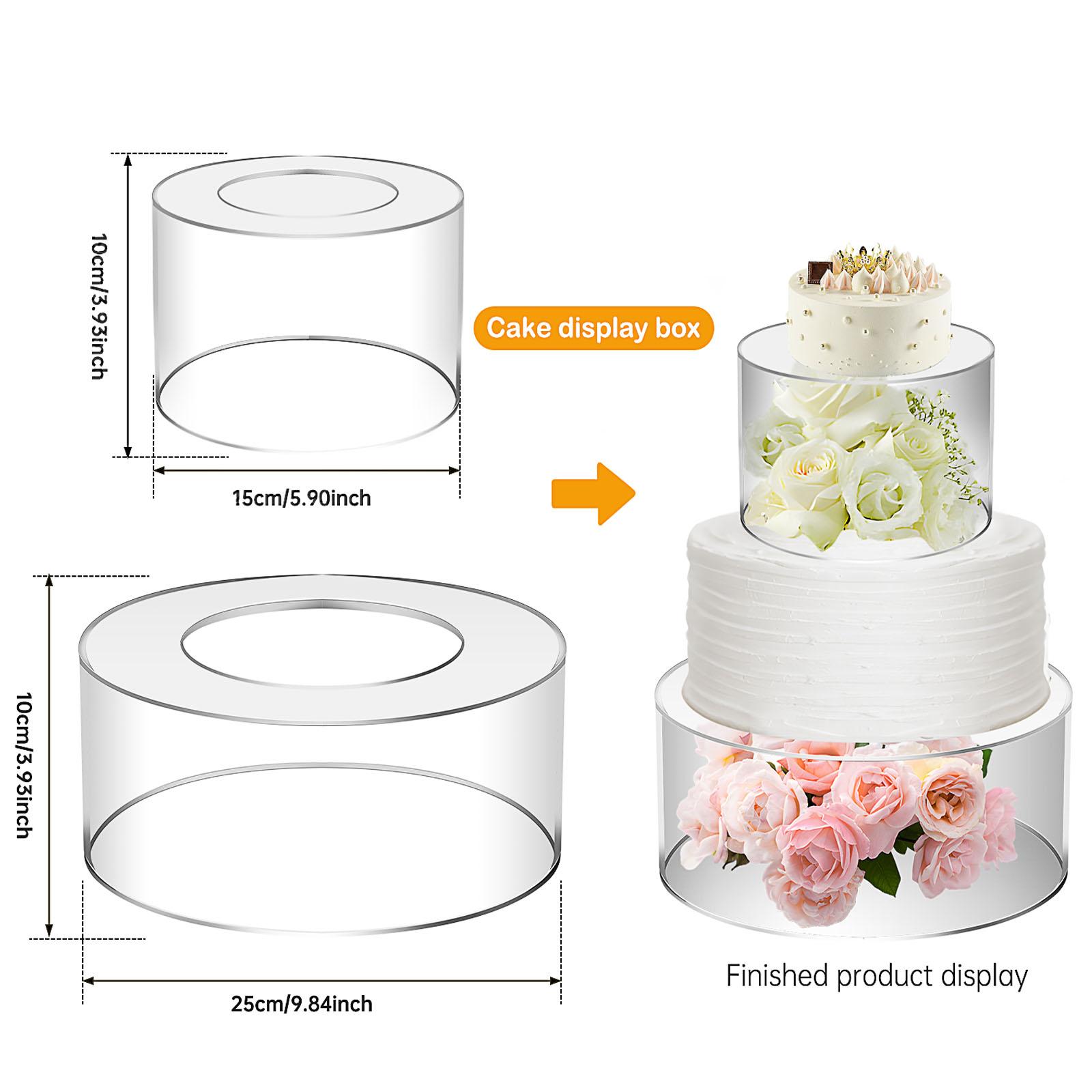 

Acrylic Cake Stand Fillable Cake Risers Cake Tier Stackable Cake Display Board Decor Wedding Birthday Party Cake Stand Tools