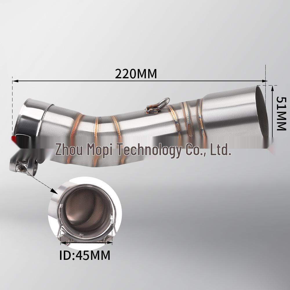 Stainless Steel Exhaust Pipe for Chu Liuxiang CLX700 Motorcycles, 51mm - Small/Medium Section