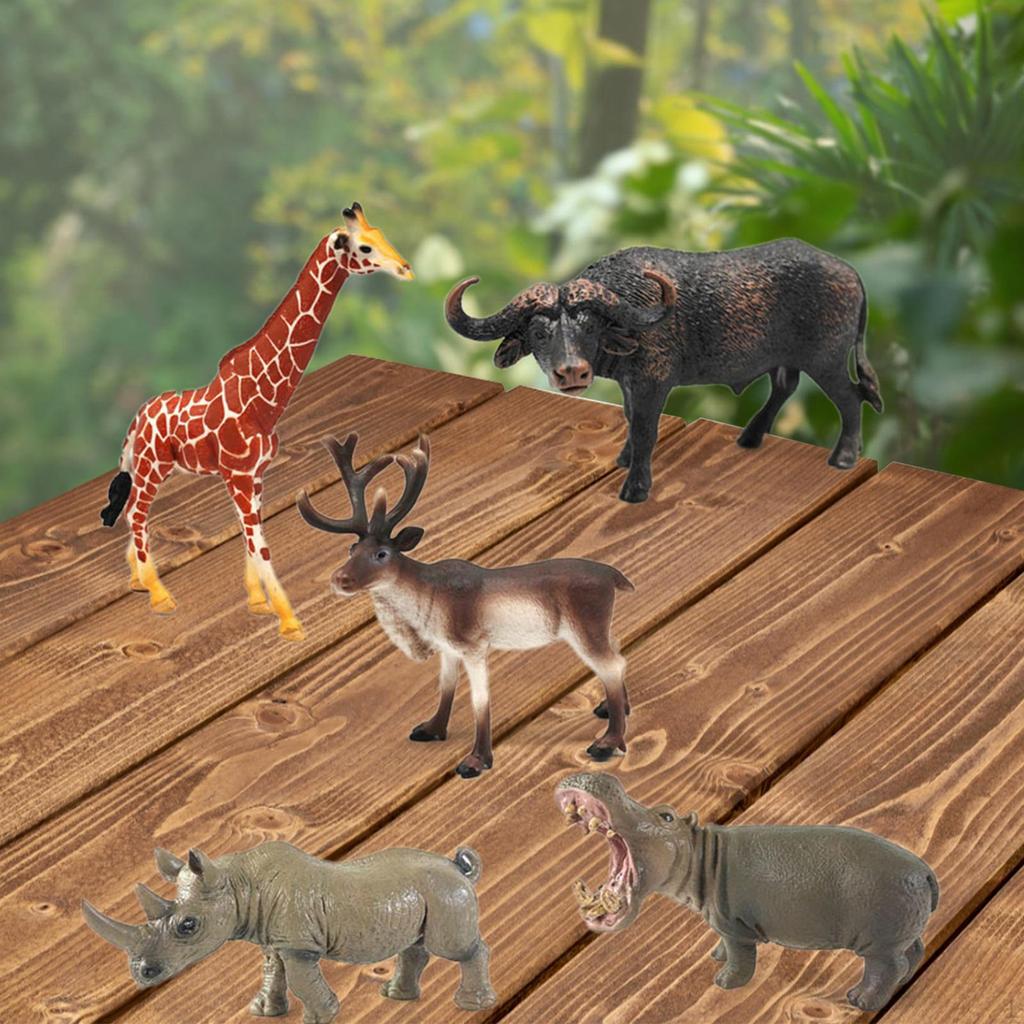 5 Pieces Animal Figures,Simulation Figures,Crafts Ornament Realistic Animals Toy Kids